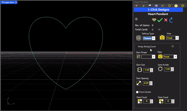 Heart pendant with plugin